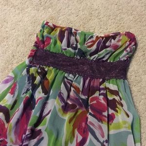 Floral Strapless Dress